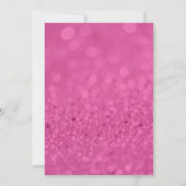 Silberner Glitzer Kalligrafie Geburtstag Einladung (Rückseite)