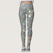 Silberner Glitzer Leggings (Vorderseite)