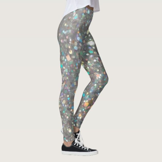 Silberner Glitzer Leggings (Rechts)