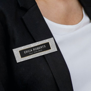 Silberner Glitzer-Make-upkünstler-Haar-Salon Namenschild
