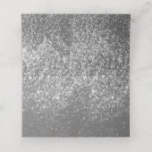 Silberner Glitzer mit Golden Tropfen Platzkarte (Innenseite Aufgefaltet)