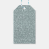 Silberner Glitzer mit "Naughty or Nice" in Weiß Geschenkanhänger (Rückseite)