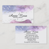 *~* silberner Glitzer-moderne Kunstabstrakter Visitenkarte (Vorne/Hinten)