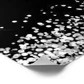 Silberner Glitzer Name Willkommen Frohe Weihnachte Poster (Ecke)