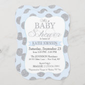 Silberner Glitzer punktiert Einladung (Vorne/Hinten)