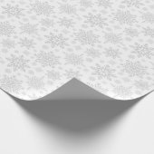 Silberner Glitzer Schneeflocken Geschenkpapier (Ecke)
