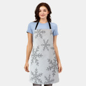 Silberner Glitzer Schneeflocken, Weihnachten Schürze (Getragen)