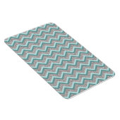 Silberner Glitzer und Aquamarines ZigZag Magnet (Rechte Seite)