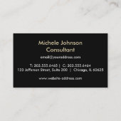 Silberner Glitzer und edle Gold und Silber Visitenkarte (Rückseite)