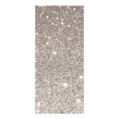 Silberner Glitzer und Glamour Schönheit Werbekarte (Hinten)