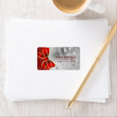 Silberner Glitzer und Glitzern Weihnachtsjunge Adressaufkleber (Insitu)