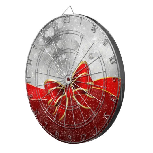 Silberner Glitzer und Glitzern Weihnachtsjunge Dartscheibe (Vorderseite rechts)