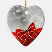 Silberner Glitzer und Glitzern Weihnachtsjunge Keramik Ornament (Rechts)