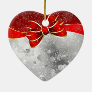 Silberner Glitzer und Glitzern Weihnachtsjunge Keramik Ornament