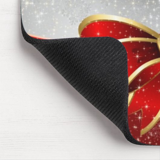 Silberner Glitzer und Glitzern Weihnachtsjunge Mousepad (Ecke)