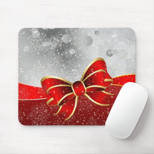 Silberner Glitzer und Glitzern Weihnachtsjunge Mousepad (Mit Mouse)