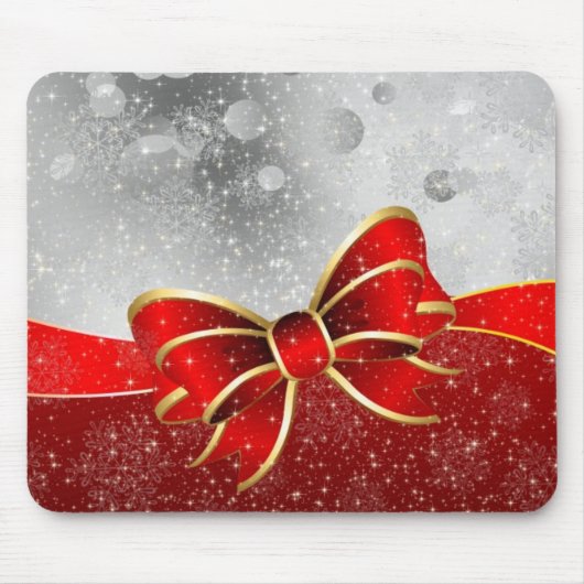 Silberner Glitzer und Glitzern Weihnachtsjunge Mousepad (Vorne)