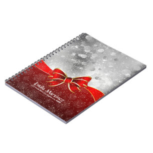 Silberner Glitzer und Glitzern Weihnachtsjunge Notizblock