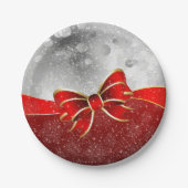 Silberner Glitzer und Glitzern Weihnachtsjunge Pappteller (Vorderseite)