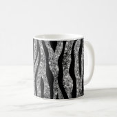 Silberner Glitzer und schwarze Kaffeetasse (VorderseiteRechts)