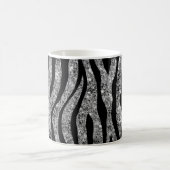 Silberner Glitzer und schwarze Kaffeetasse (Mittel)