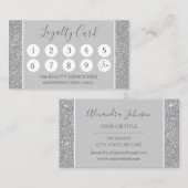 Silberner Glitzer und Sparkle Girl Loyalität Punch Treuekarte (Vorne/Hinten)