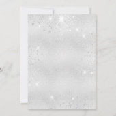 Silberner Glitzer zum 10. Einladung (Rückseite)