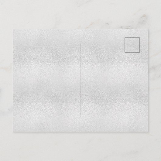 Silberner Glitzer zum 10. Einladungspostkarte (Rückseite)