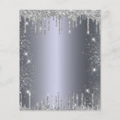 Silberner Glitzer zum 10. Geburtstag Flyer (Hinten)