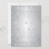 Silberner Glitzer zum 25. Hochzeitstag Elegant in Einladung (Rückseite)