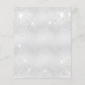 Silberner Glitzer zum 80. Geburtstag Einladung Flyer (Hinten)