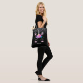 Silberner GlitzerUnicorn Tasche (Am Model)