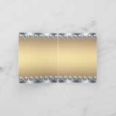 Silberner GoldAbsatz-Schuh danken Ihnen Karten (Innenseite)