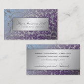 Silberner göttlicher Hydrangea 311 Visitenkarte (Vorne/Hinten)