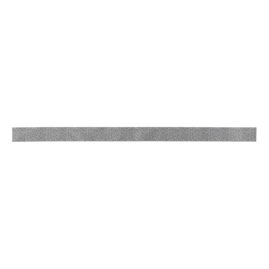 Silberner HerzenConfetti Satinband (Vorderseite)