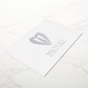 Silberner Hochzeitsanzug und Krawatte – Geschenk f Folieneinladung