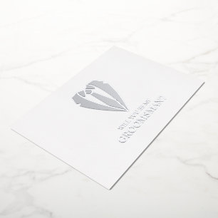 Silberner Hochzeitsanzug und Krawatte Groomsman Vo Folieneinladung