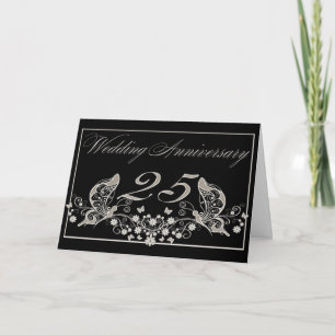 Silberner Hochzeitstag 25 Jahre Einladungs- Einladung