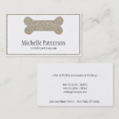 Silberner Hundeknochen-Visitenkarte-Entwurf Visitenkarte (Vorne/Hinten)