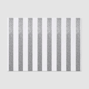 Silberner Imitat-Glitzer-gestreiftes Seidenpapier