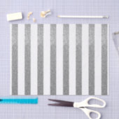 Silberner Imitat-Glitzer-gestreiftes Seidenpapier (Handwerk)