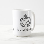 Silberner Jack O' Lantern Halloween Kaffeetasse (VorderseiteRechts)