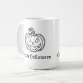 Silberner Jack O' Lantern Halloween Kaffeetasse (Vorderseite Links)