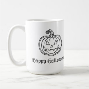 Silberner Jack O' Lantern Halloween Kaffeetasse
