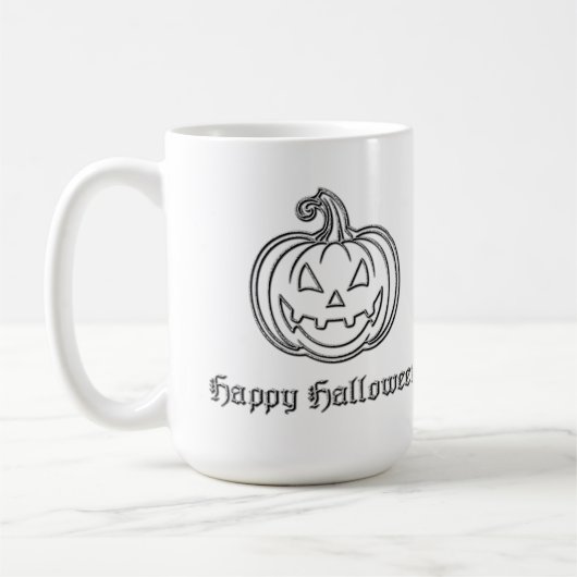 Silberner Jack O' Lantern Halloween Kaffeetasse (Links)