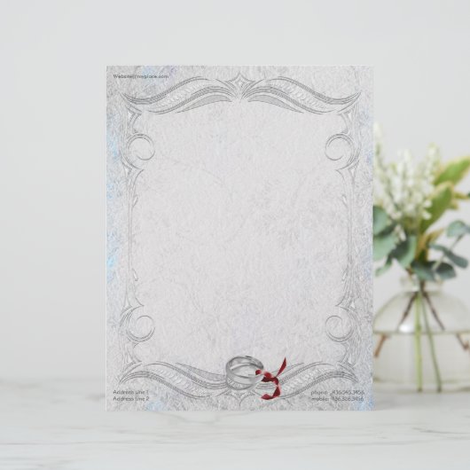 Silberner Jahrestag Briefkopf (Stehend Vorderseite)