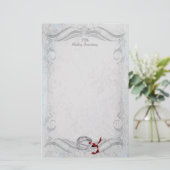 Silberner Jahrestag Briefpapier (Stehend Vorderseite)