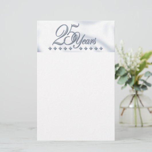 Silberner Jahrestag! Briefpapier (Stehend Vorderseite)