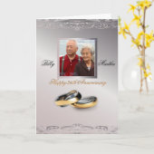 Silberner Jahrestag Karte (Gelbe Blume)