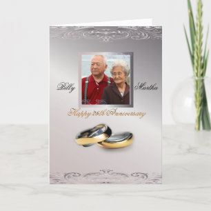 Silberner Jahrestag Karte